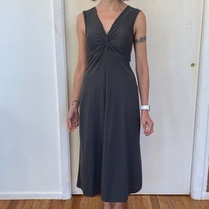 NWT! Patagonia Bandha Front Knot Maxi Dress, Grey Size Small